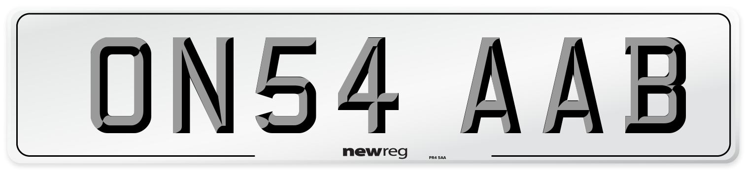 ON54 AAB Number Plate from New Reg